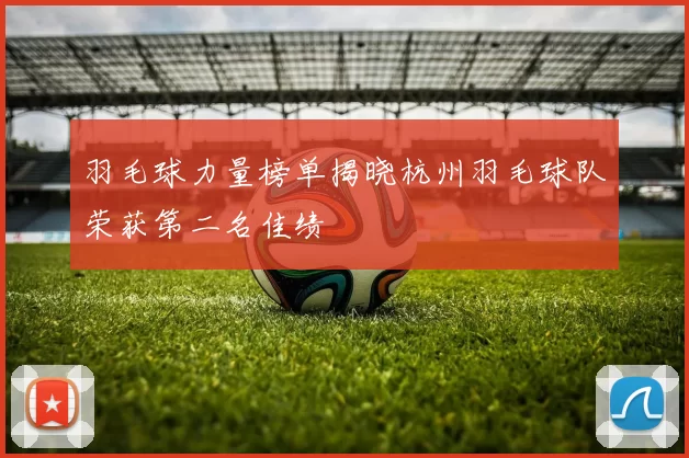 羽毛球力量榜单揭晓杭州羽毛球队荣获第二名佳绩